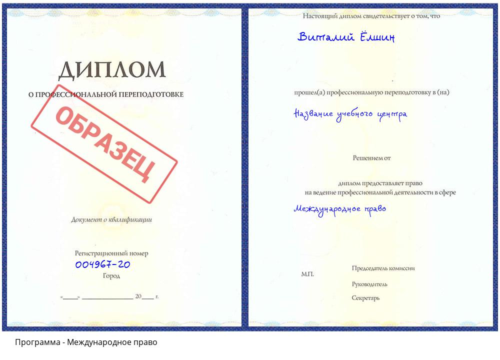 Международное право Волхов