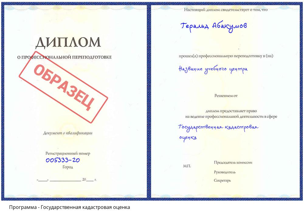 Государственная кадастровая оценка Волхов